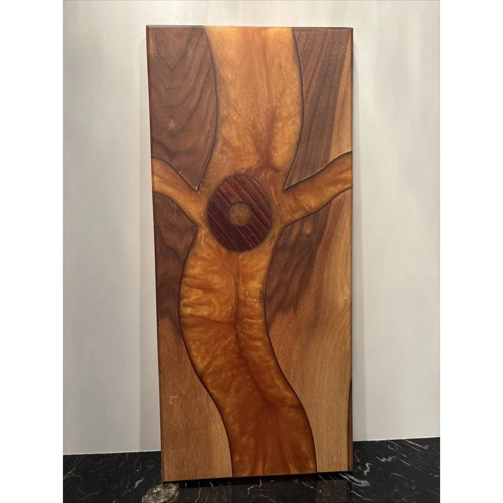 Charcuterie Board Handmade Wood Resin Epoxy 18X8